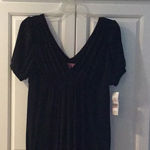 Black V-Neck Front and Back Dress